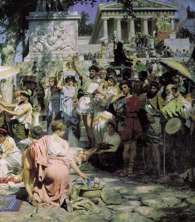 古希腊古典时代,希腊人已经发展形成各类有固定仪式的祭祀活动