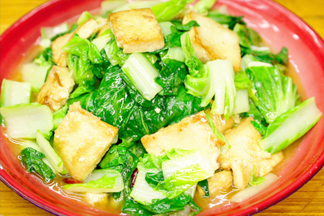 小白菜烩豆腐图片图片
