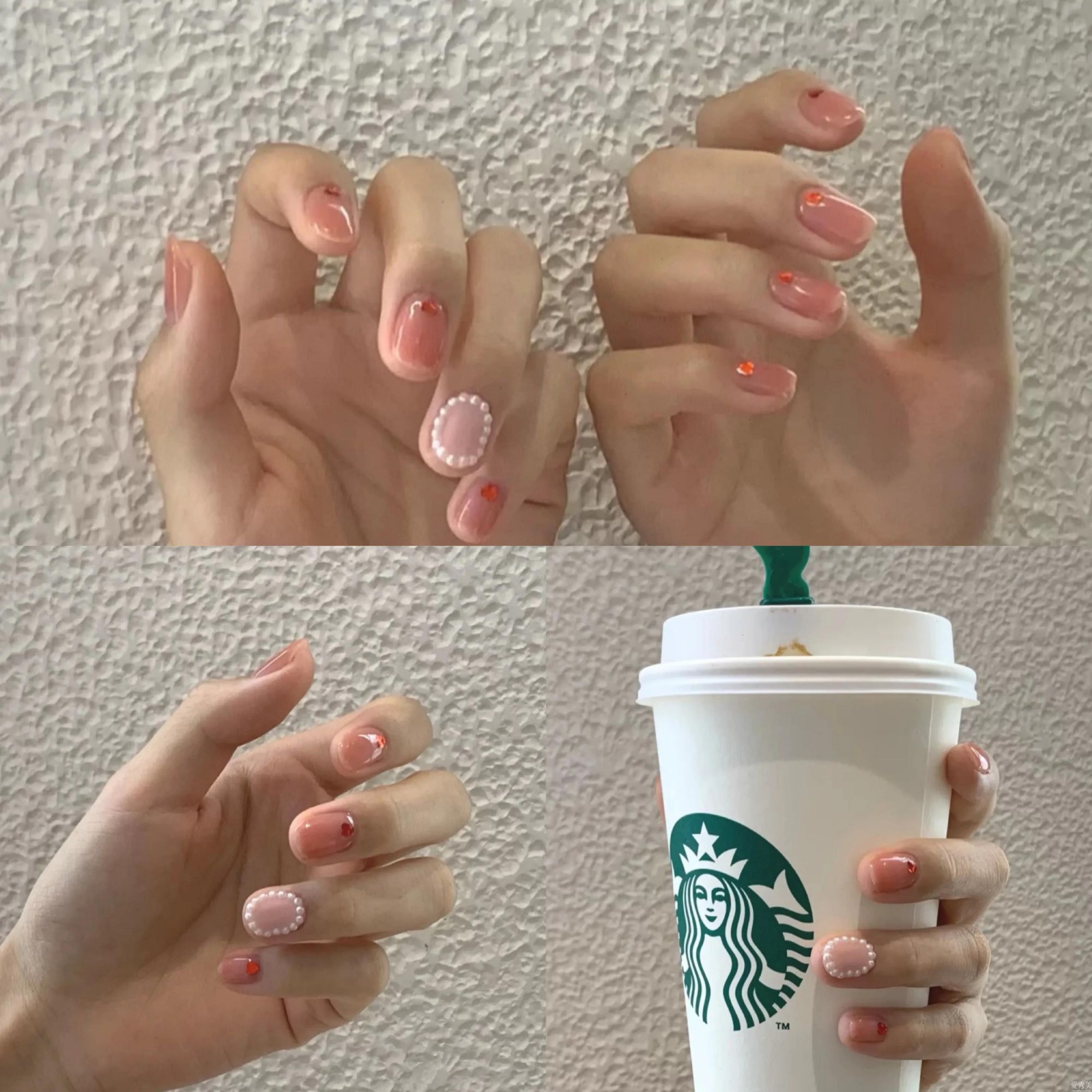 不容易落伍的天然珍珠做美甲，雅致氣場(chǎng)，溫婉的小千金小姐感