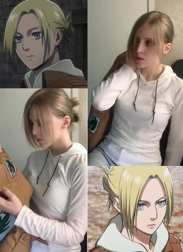 第一次看见动漫里走出来的真人,这不就是巨人里面的阿尼美女吗?