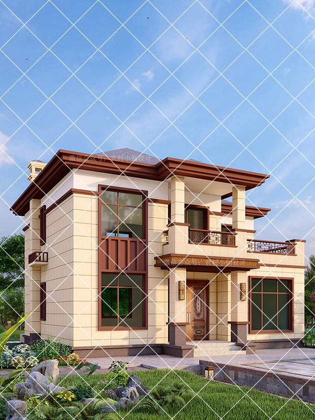 22款小户型二层别墅,90平以内的二层自建房别墅,20万一栋随便建