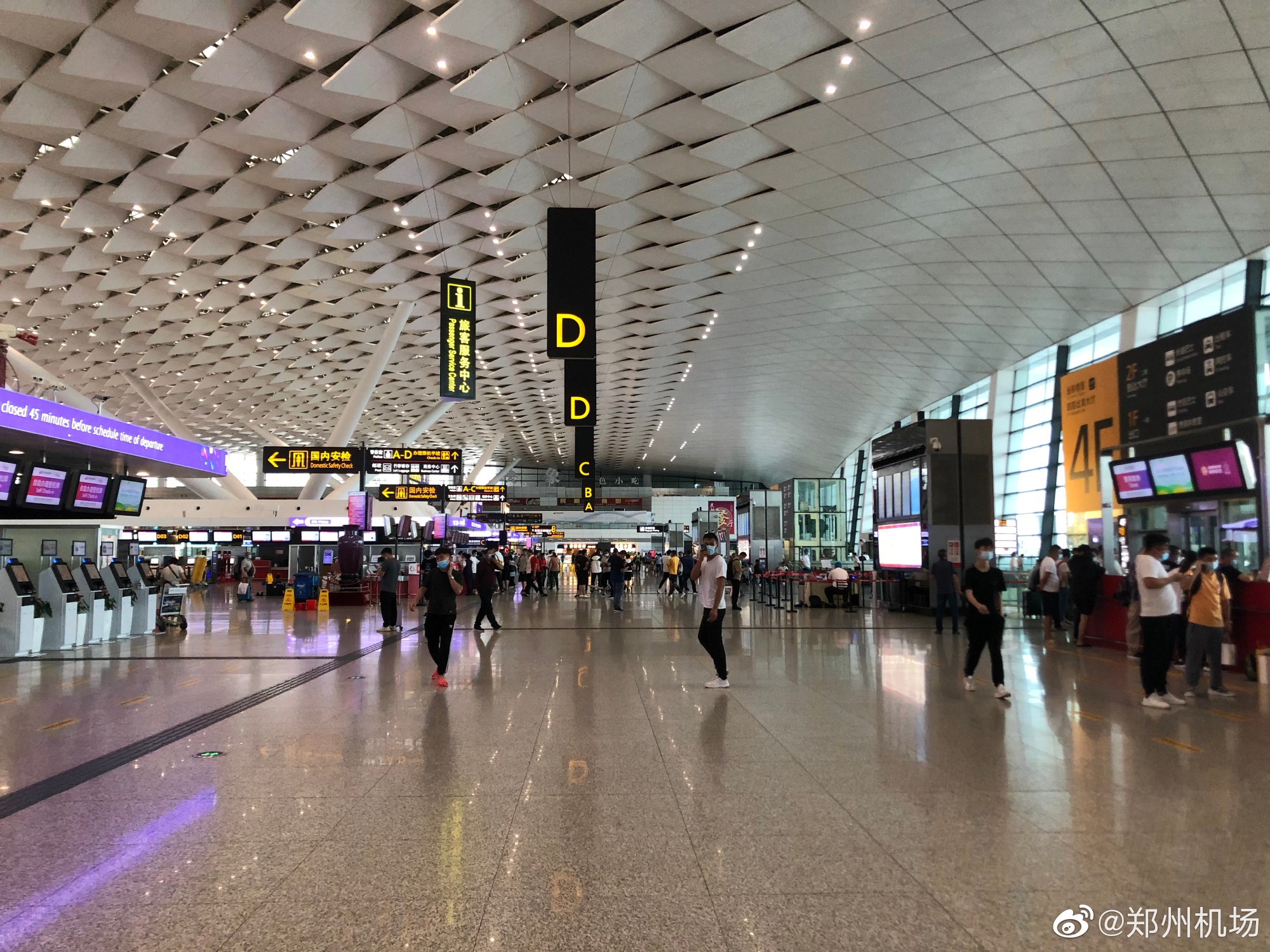 郑州机场内部示意图图片
