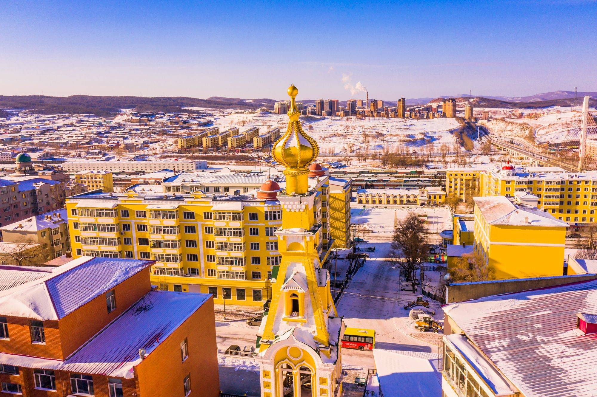 黑龙江边境小镇绥芬河,美丽的边境小城,感受冰天雪地中的浪漫