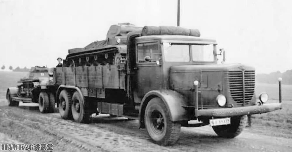 二战初期德军装备的两种重型卡车 到底有多牛?装两辆坦克满街跑