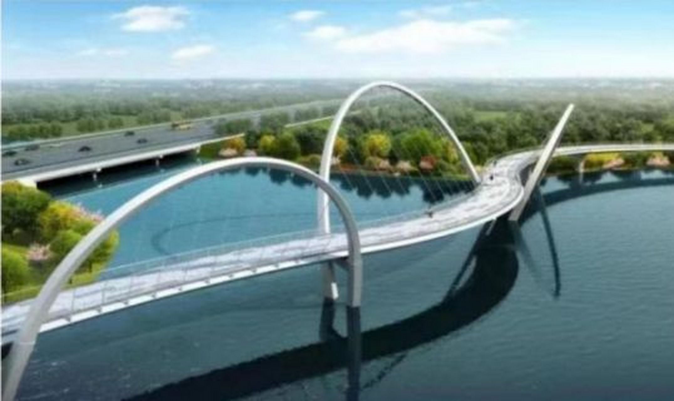 作为环金鸡湖步道的一部分,玲珑桥凭借造型飘逸,生动活泼,十足抢镜.