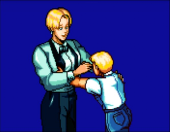 snk首位爆衣女角色,拳皇男装丽人king