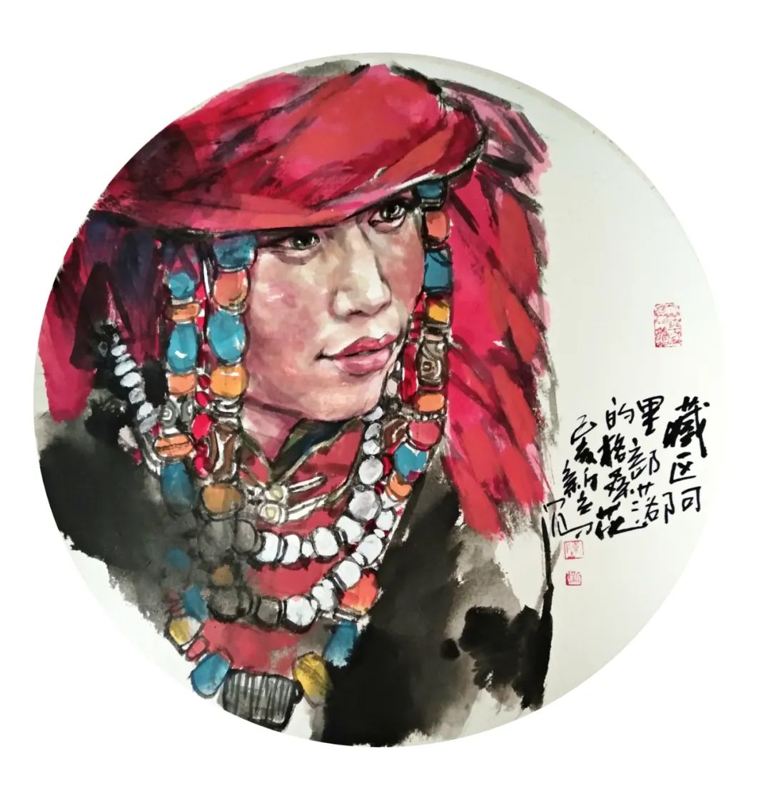 福虎迎春—画家陈新立水墨人物画艺术作品欣赏