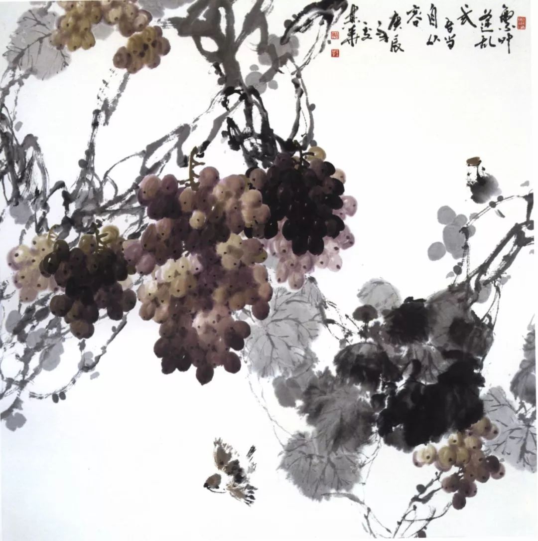 画家王其华—笔下的葡萄气韵生动 风格独特