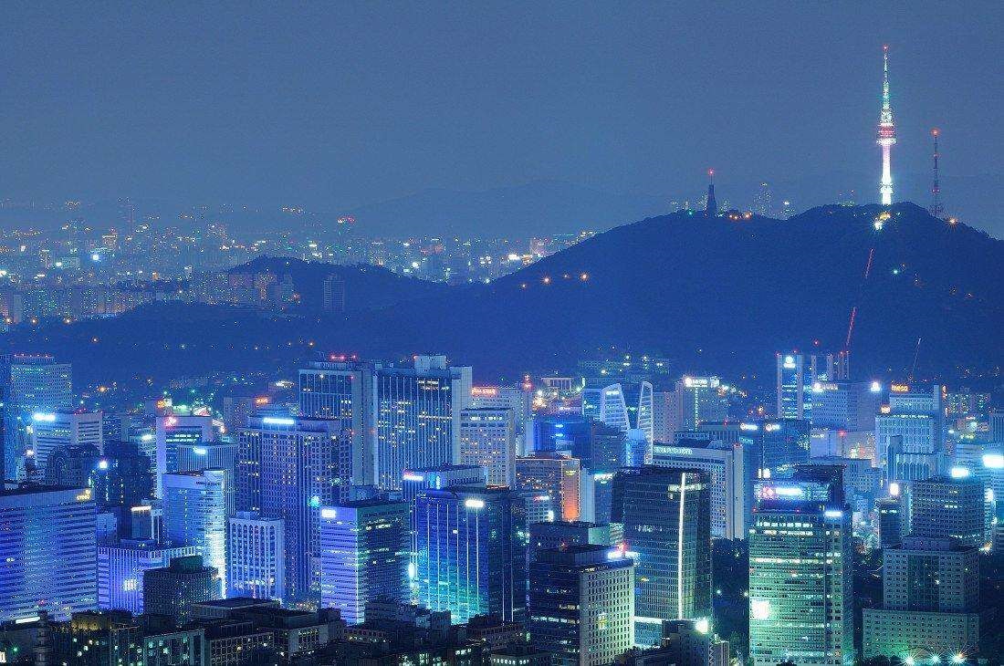 韩国首尔夜景图