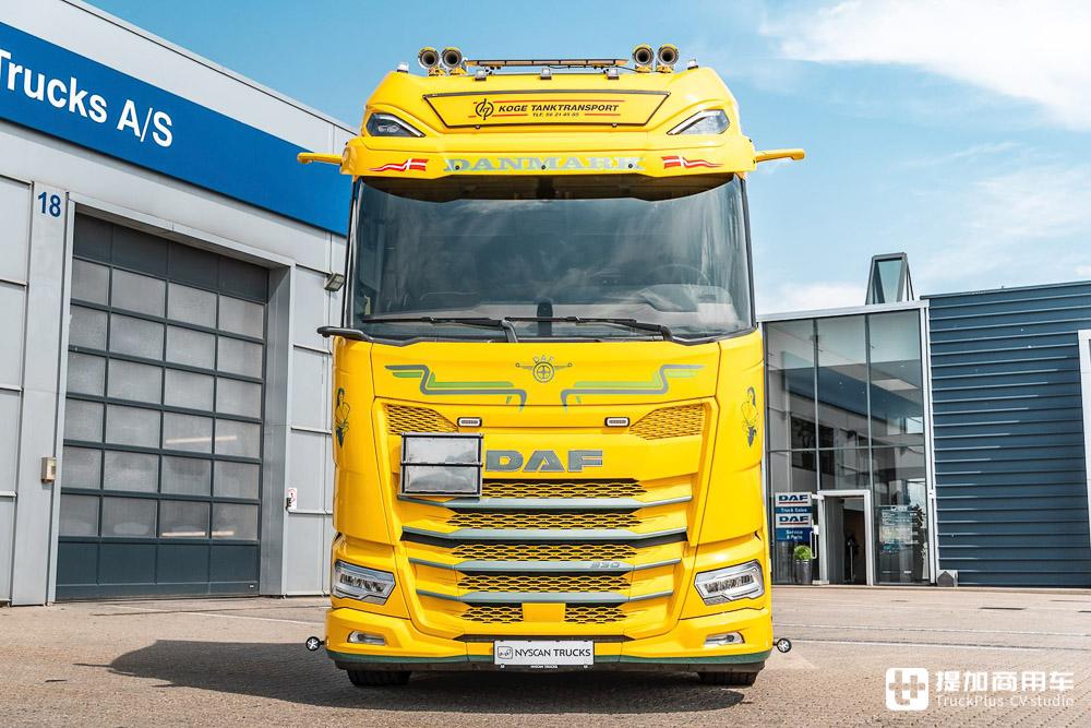 这台很黄很暴力的达夫xg 牵引车,运输危化品的,配置也这么好?