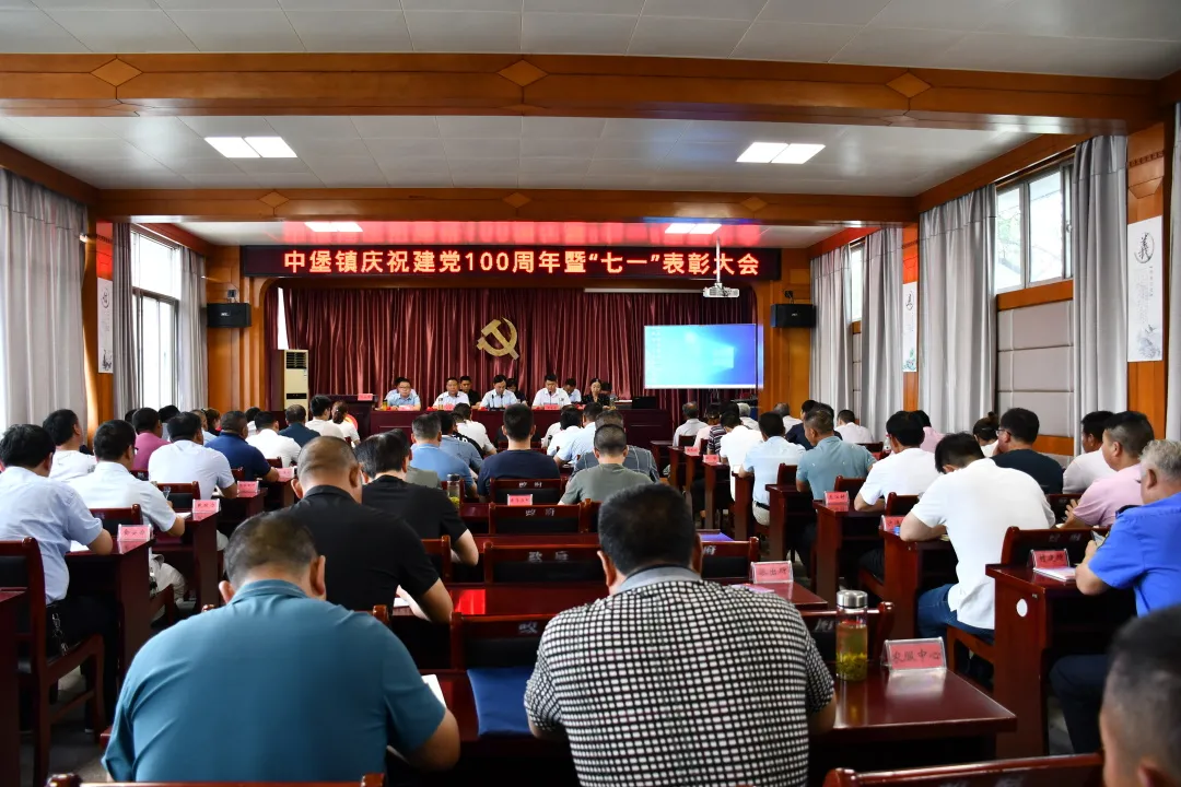兴化市中堡镇召开庆祝建党100周年暨"七一"表彰大会