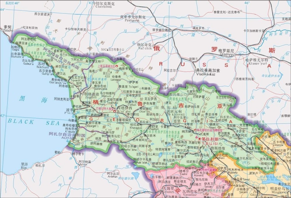 乌克兰格鲁吉亚地图图片