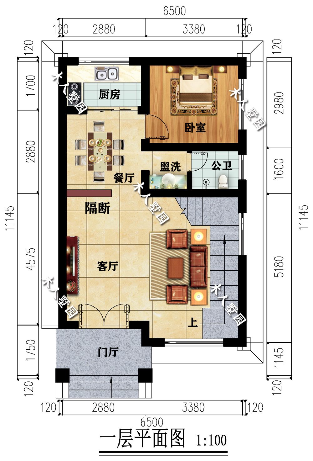 7米x7米平房平面图图片