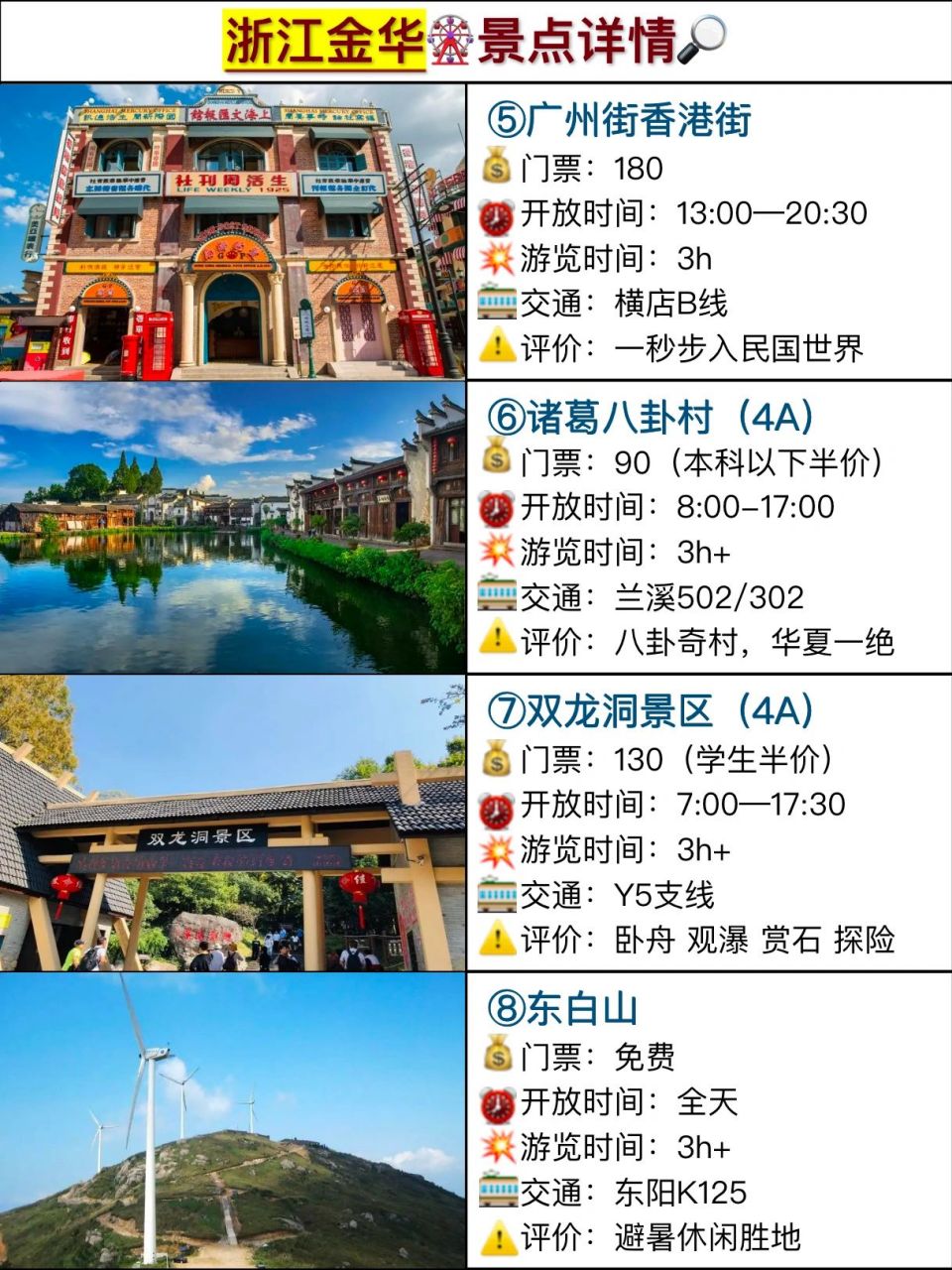 浙江金华横店景点详情|景区攻略