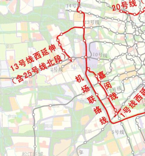 上海地铁13号线西延伸在名义上到国展中心,实际大部分在南虹桥内