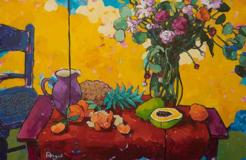 色彩明快鲜艳的后印象派画家安格斯·威尔逊油画作品︱艺术名画
