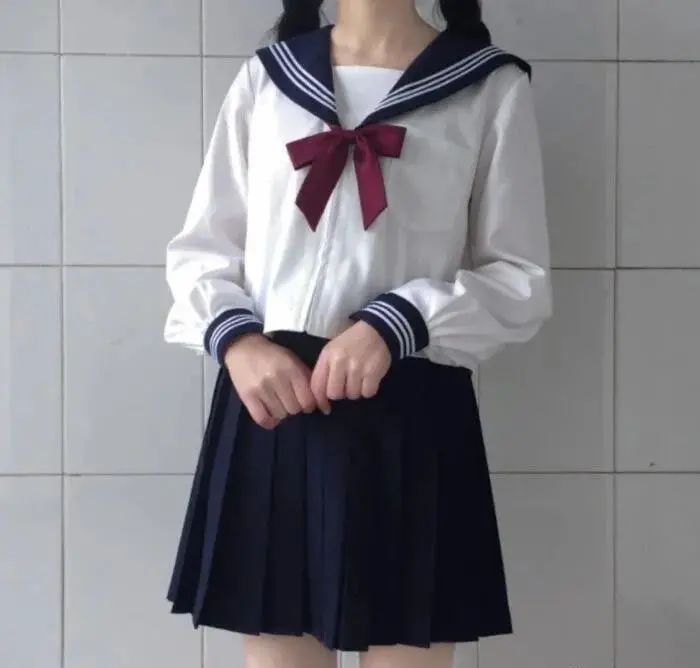 绘画素材日系少女常见的jk制服画手快拿去参考