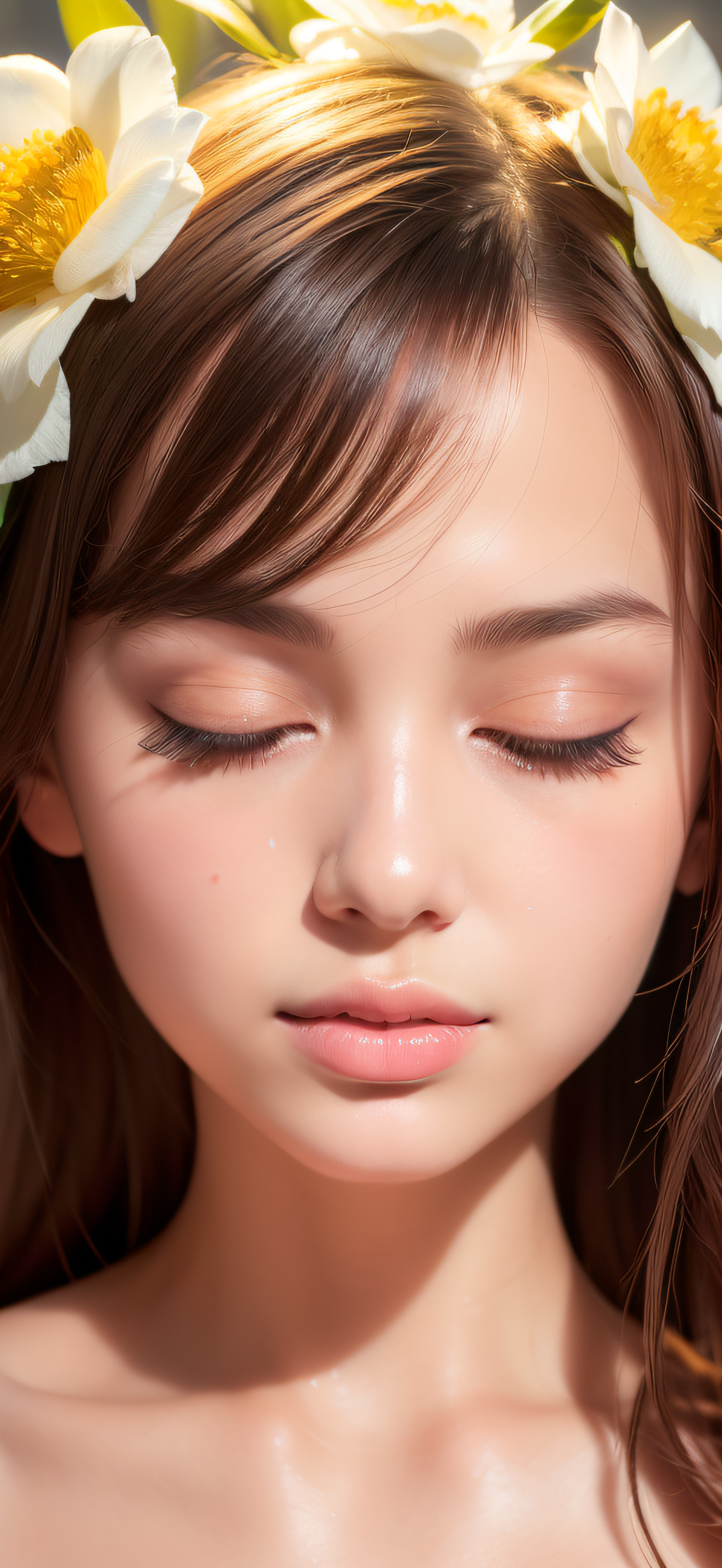 ai绘画:近景肖像作画,细腻的皮肤,性感的嘴唇,4k超清图片