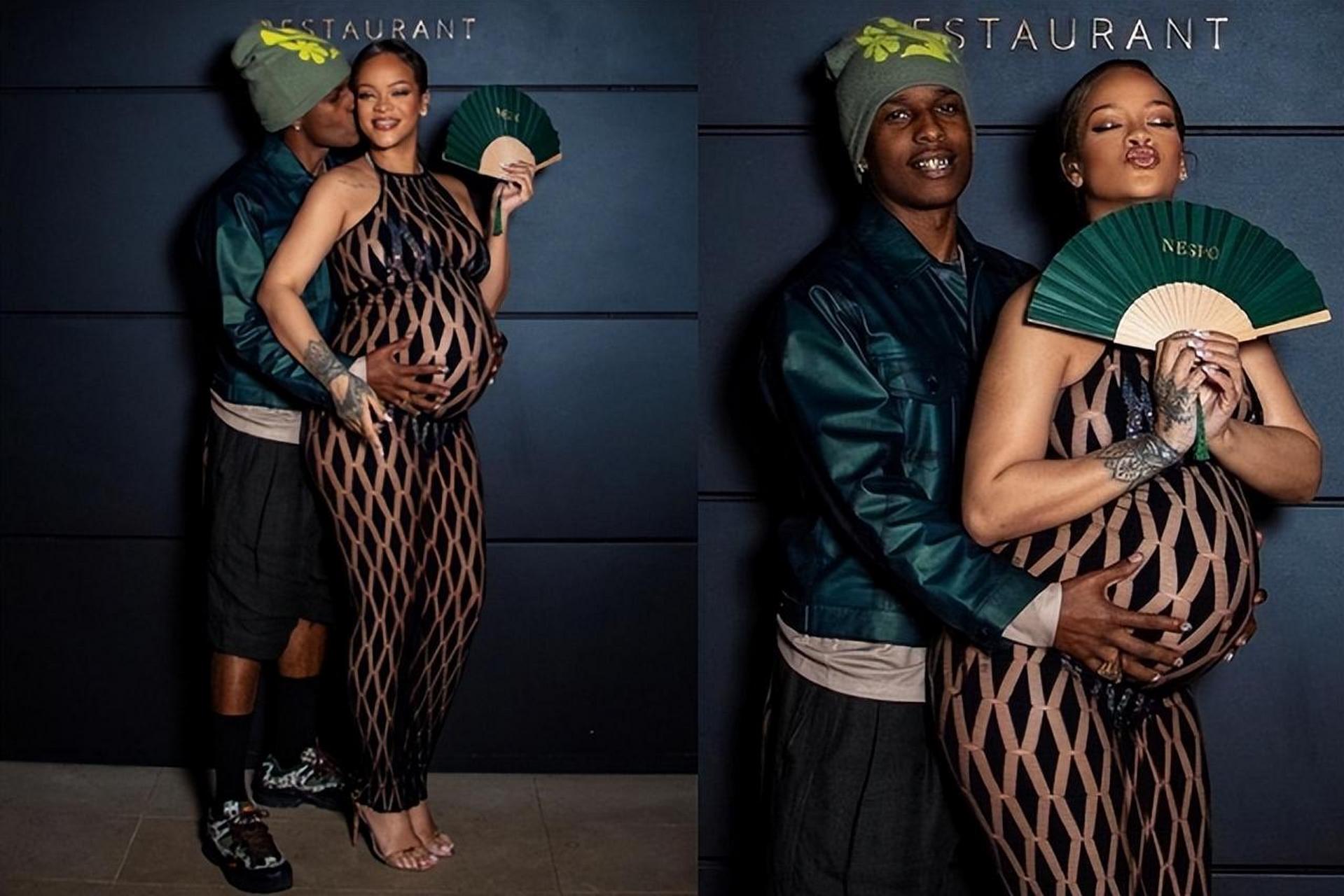 球星勒布朗-詹姆斯与妻子参加巴黎时装周的lv大秀,期间遇到好友蕾哈娜