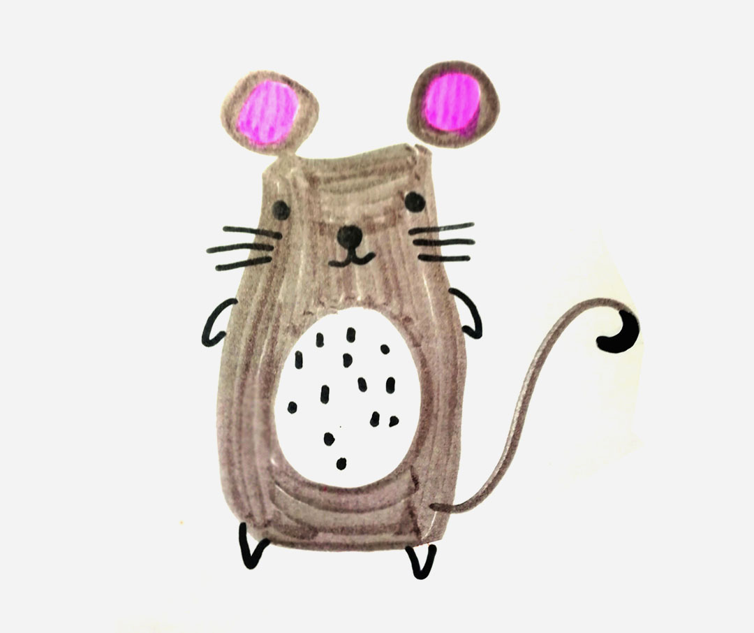 儿童简笔画一只鼹鼠的画法