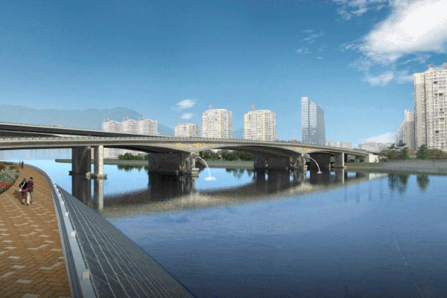 简阳市简州大桥(沱二桥)24日9时许通车