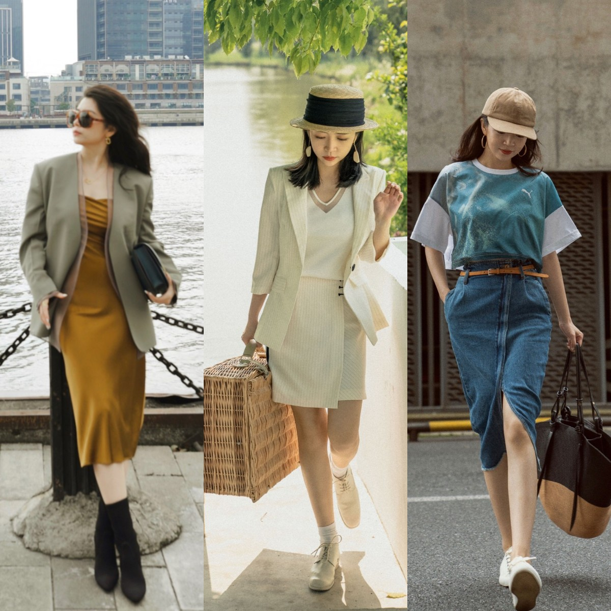 被三木的春夏穿搭美到了,这几种"混搭"穿法,优雅高级又好看