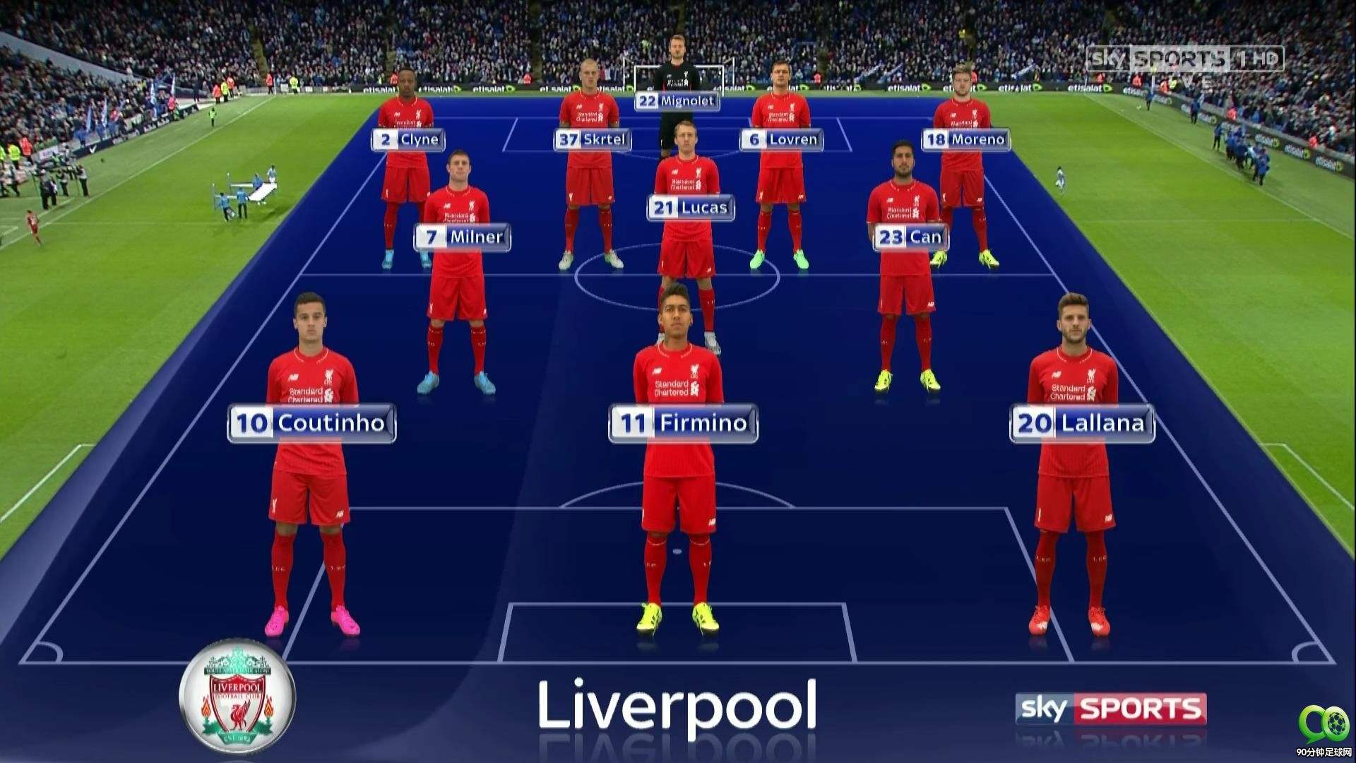 直播英超:曼城vs利物浦 高清画质(在线中文解说)观看