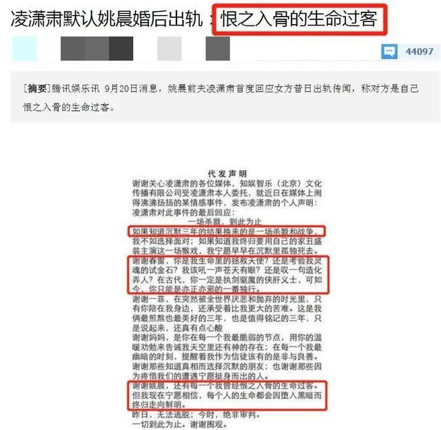 离婚12年之后,如今再看姚晨与凌潇肃的婚姻,没有一个人是赢家