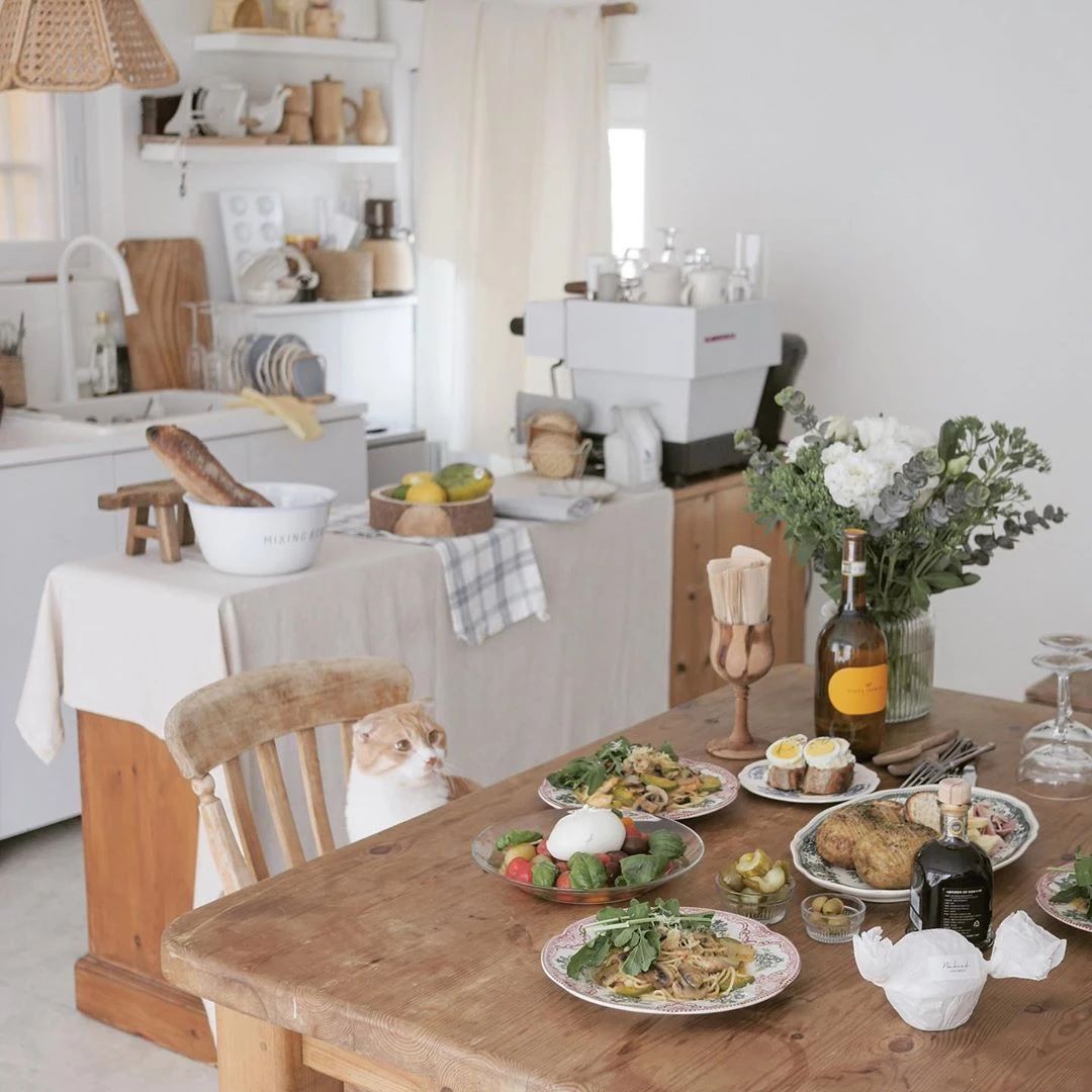 这位屋主晒出来的精致生活,一人两猫,美食和房屋布置,都没辜负