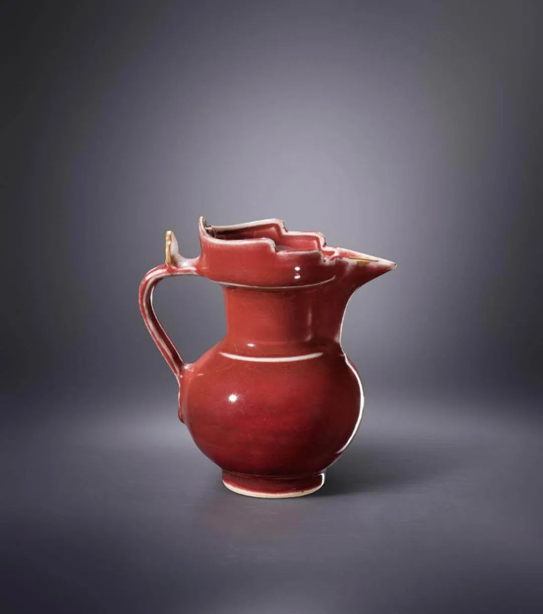 中汉二〇二二·春 "花无数"|清雍正 宝石红釉小僧帽壶