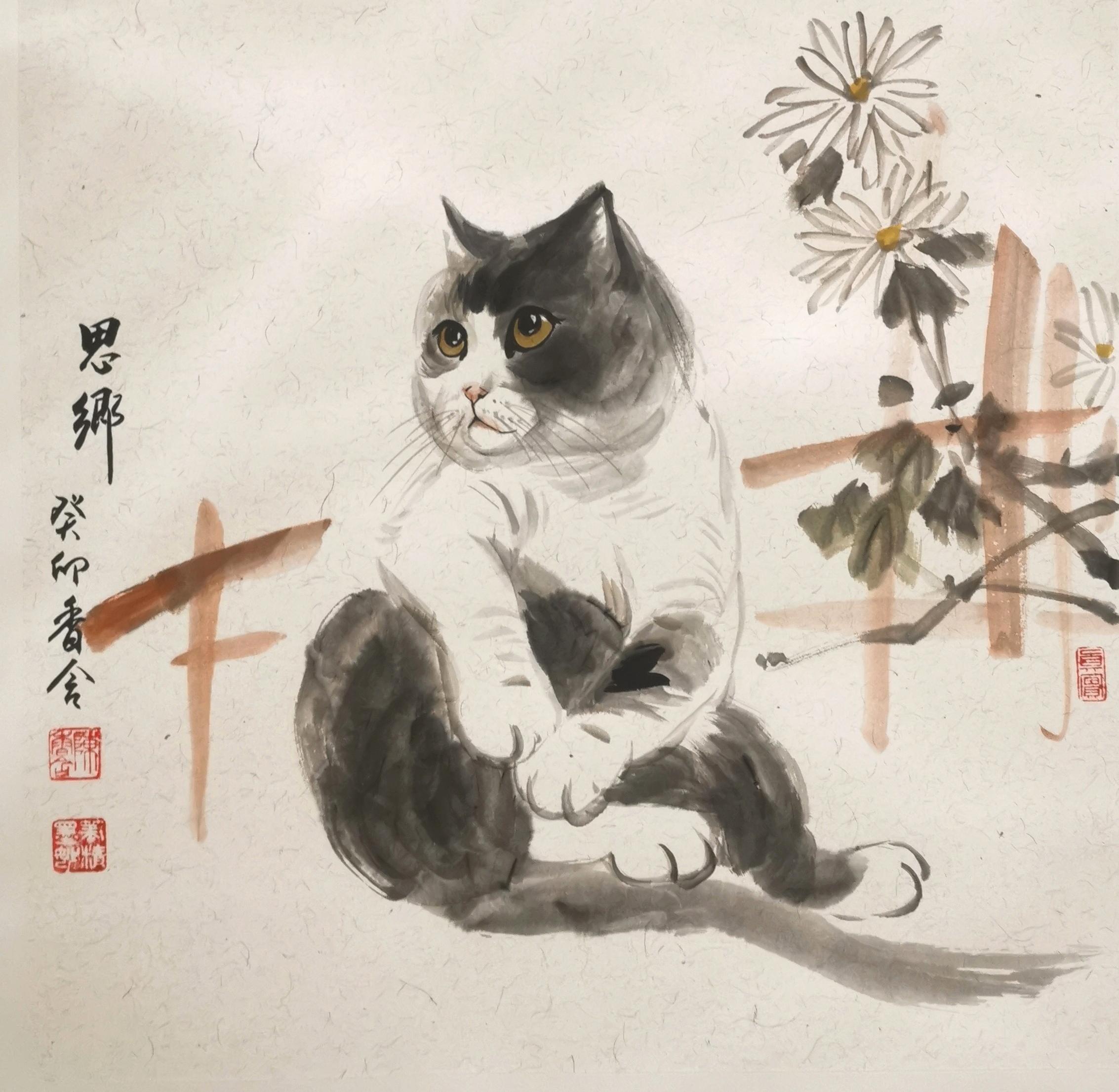 大师国画大写意猫图片