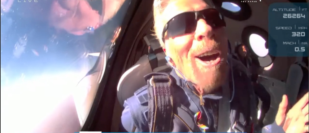 维珍银河老板上"太空"成功!妻子曾表示:若失败了绝不参加葬礼