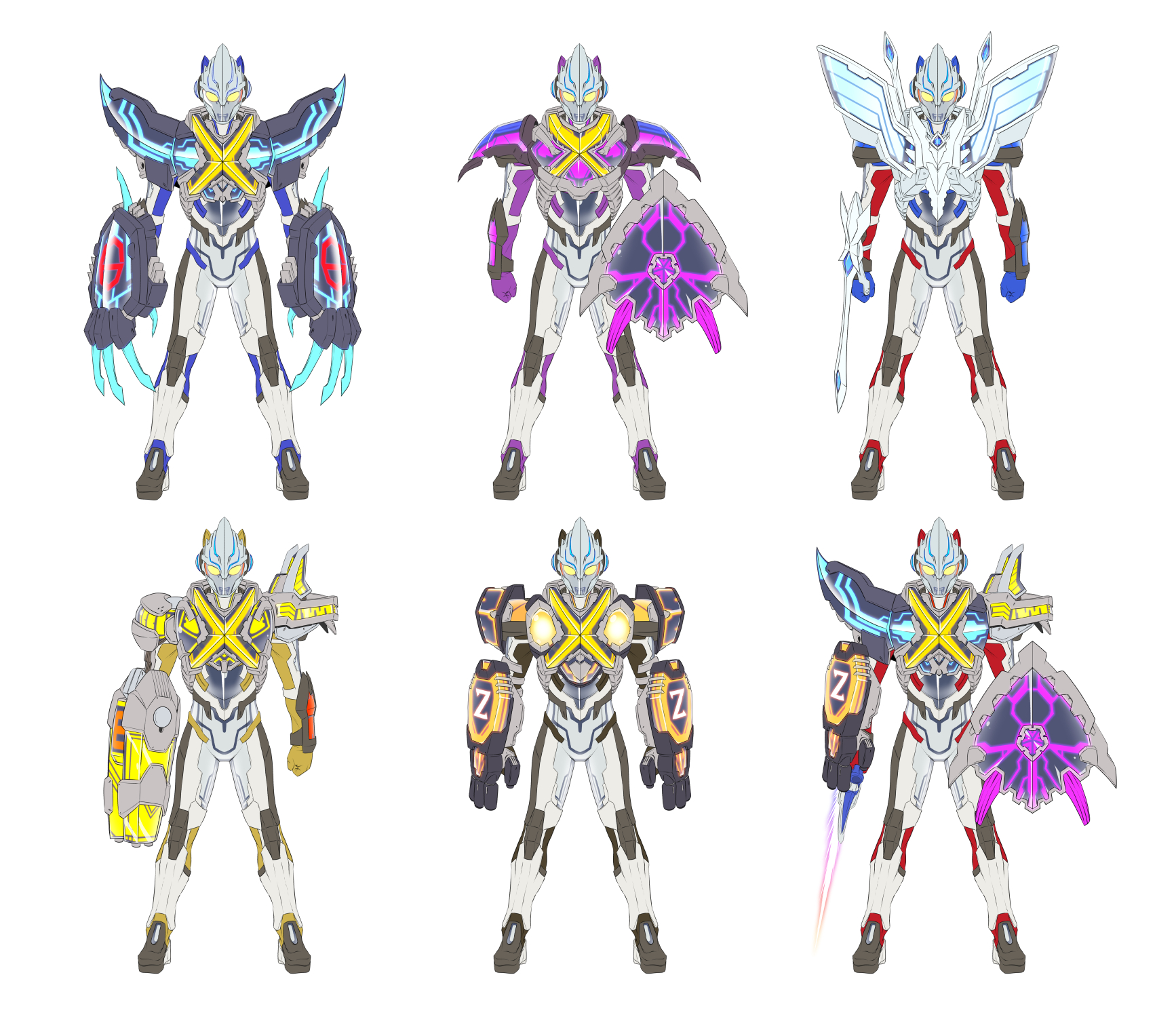 奥特曼同人画师黑田朝生笔下的艾克斯奥特曼 赛伯机械风格十足
