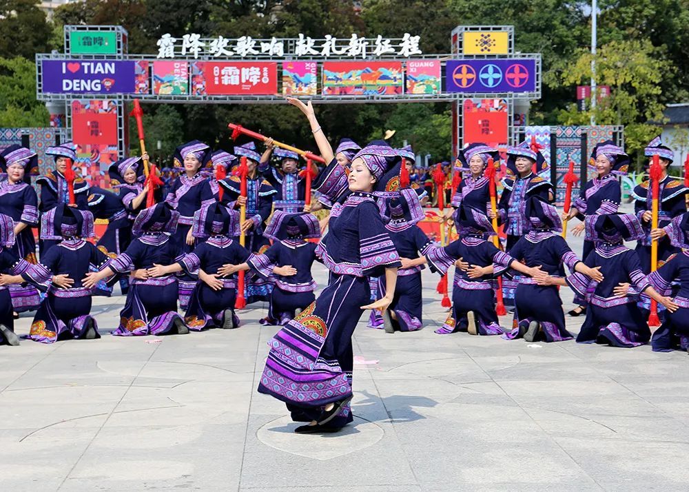 天等呗哝看过来,一大波美图重现壮族打榔舞精彩瞬间