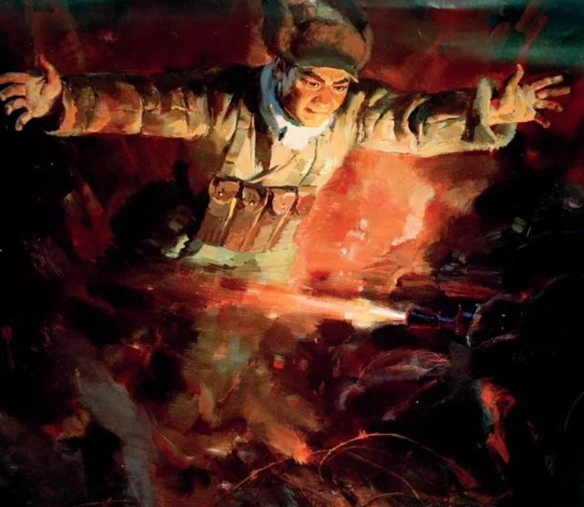 图|黄继光纪念油画