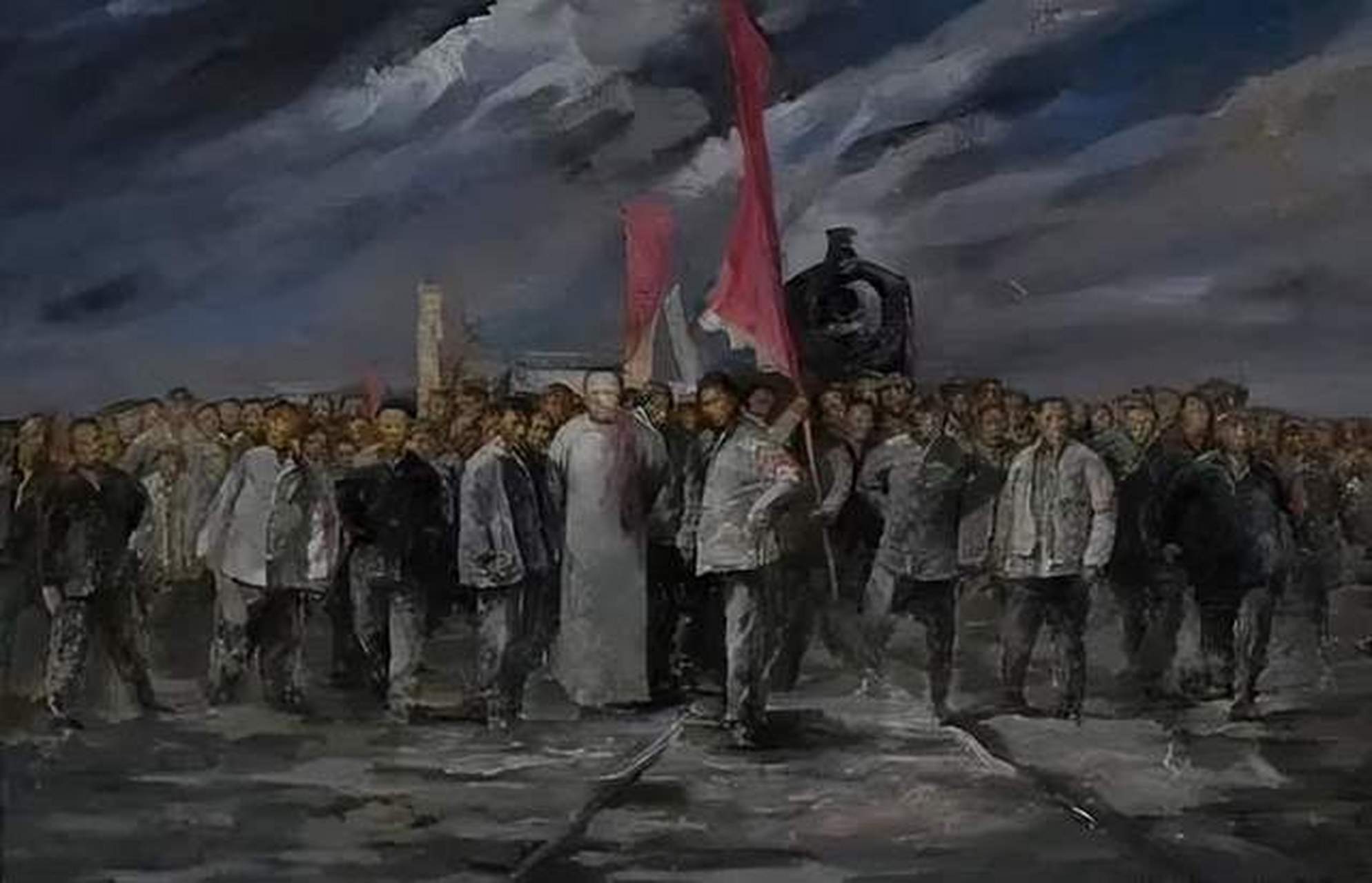 张江鸣在参观长辛店二七纪念馆后,对京汉铁路二七大罢工的历史背景