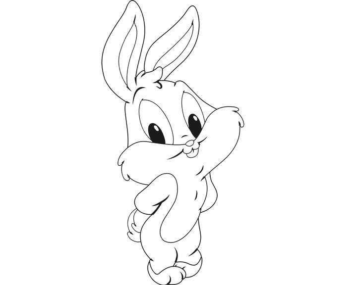 大白兔简笔画 铅笔画图片