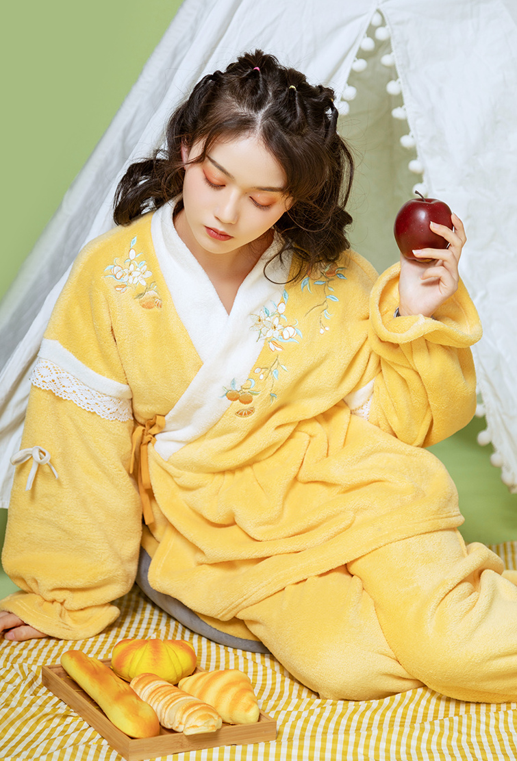 汉服睡衣原来长这样,不仅软萌可爱,而且还很精致