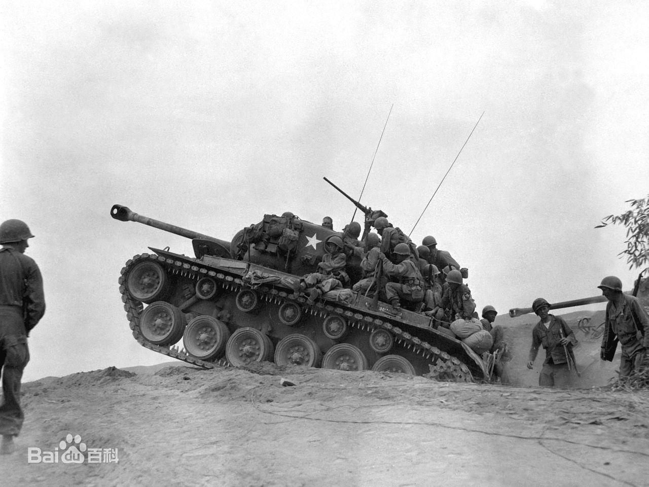 朝鲜战争中的美制m26潘兴主战坦克