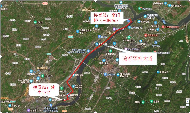 宜宾51公交站的线路图图片