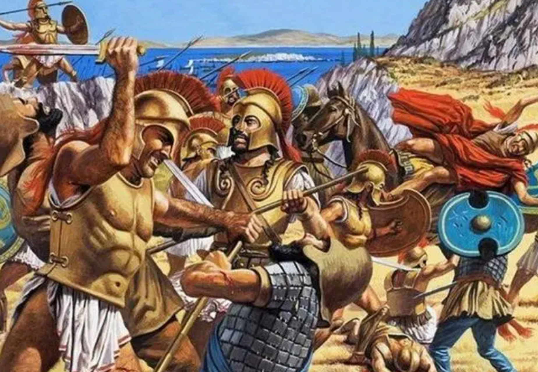 公元前407年五月末的某一天,阿尔喀比亚德在他离开八年之后带着他收集