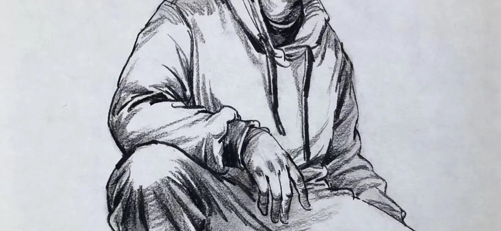 济南白塔岭画室:美术生联考速写之衣服袖口的画法