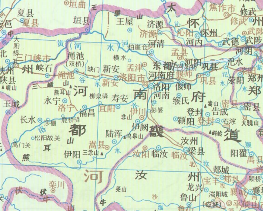 在历史上来看也确实是这样,自从汉朝开始,洛阳一直就是河南郡,河南府