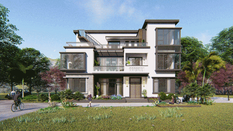 云栖建筑丨占地168㎡的二层现代别墅,还原生活本来的宁静!