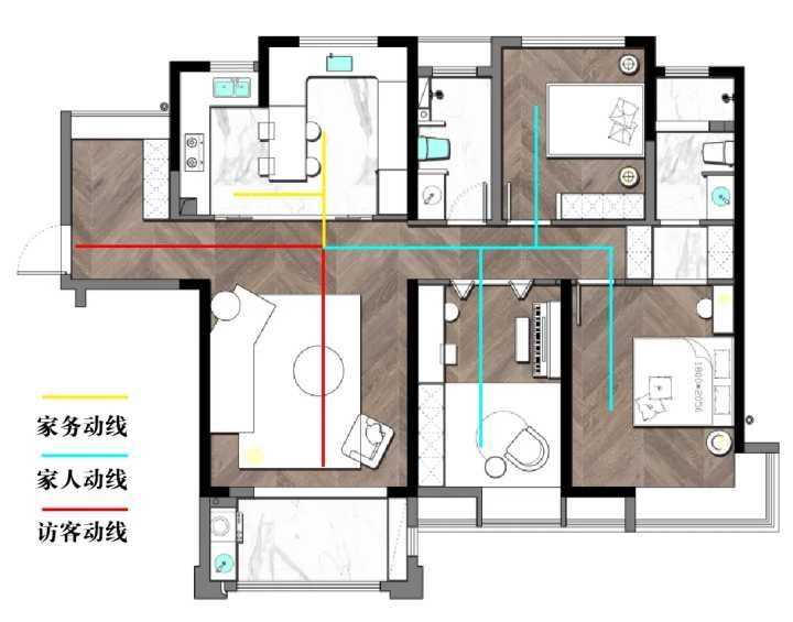 室内动线图图片