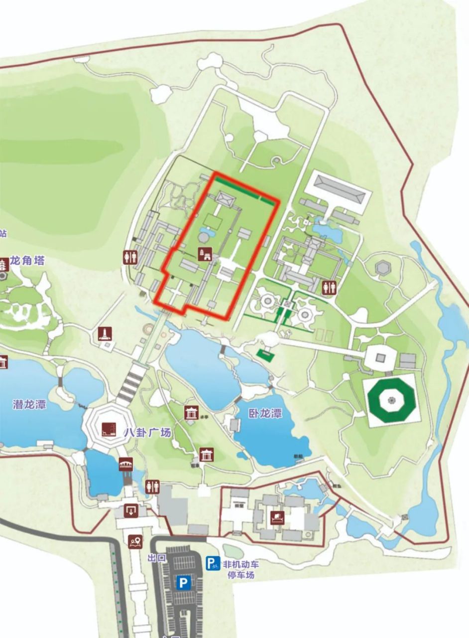 卧龙岗文化园部分区域封闭施工公告 根据河南省文物局《关于同意在