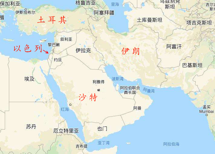 西亚行政地图图片
