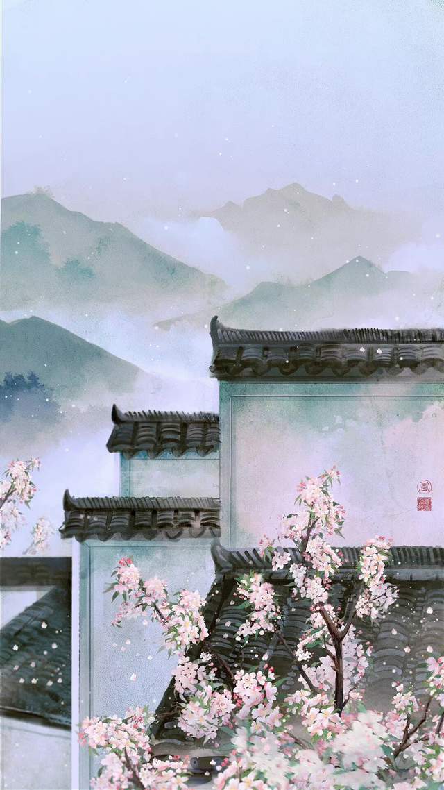 分享一些小清新古风中国风插画壁纸