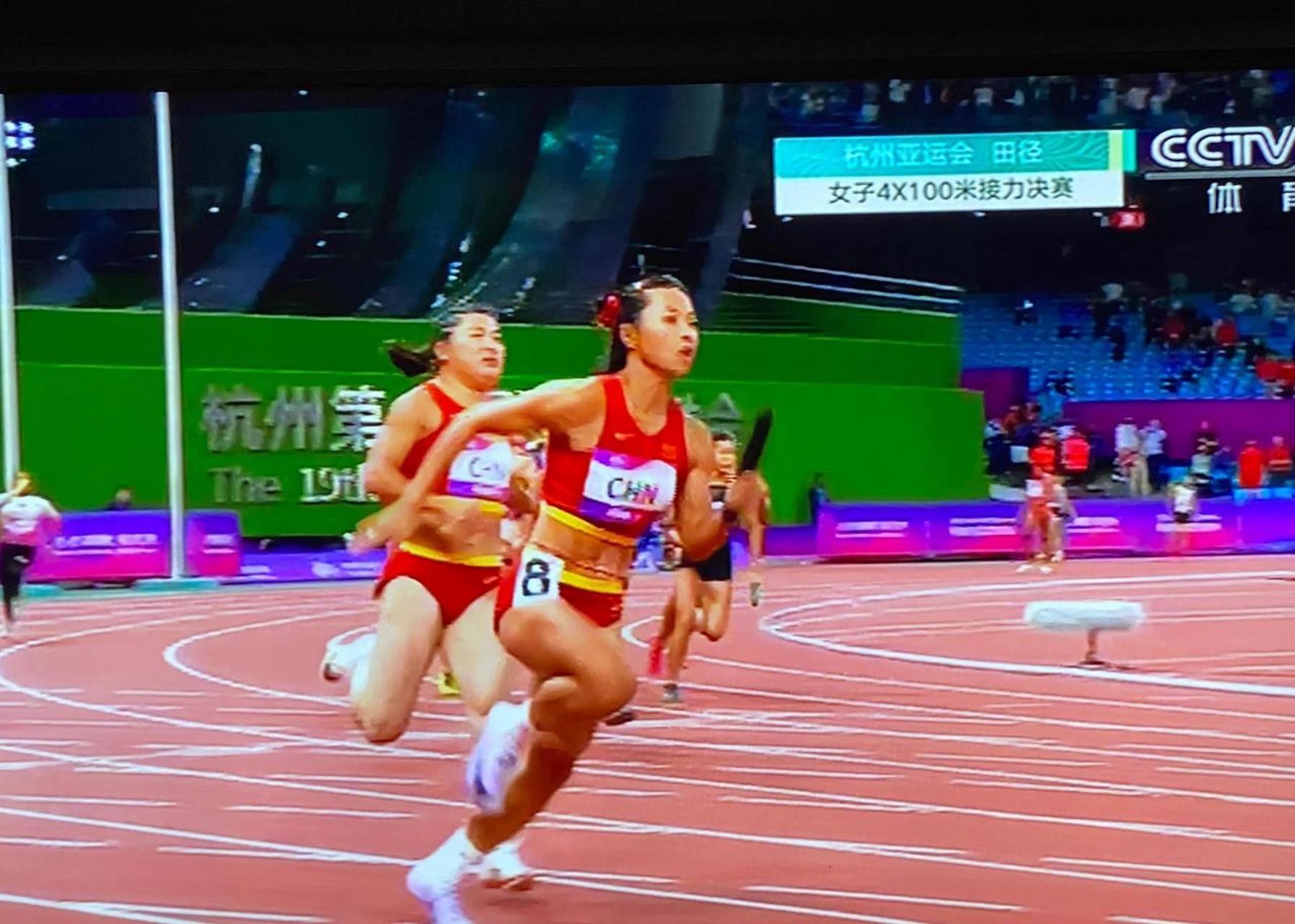 中国队女子4x100接力夺金# #中国队