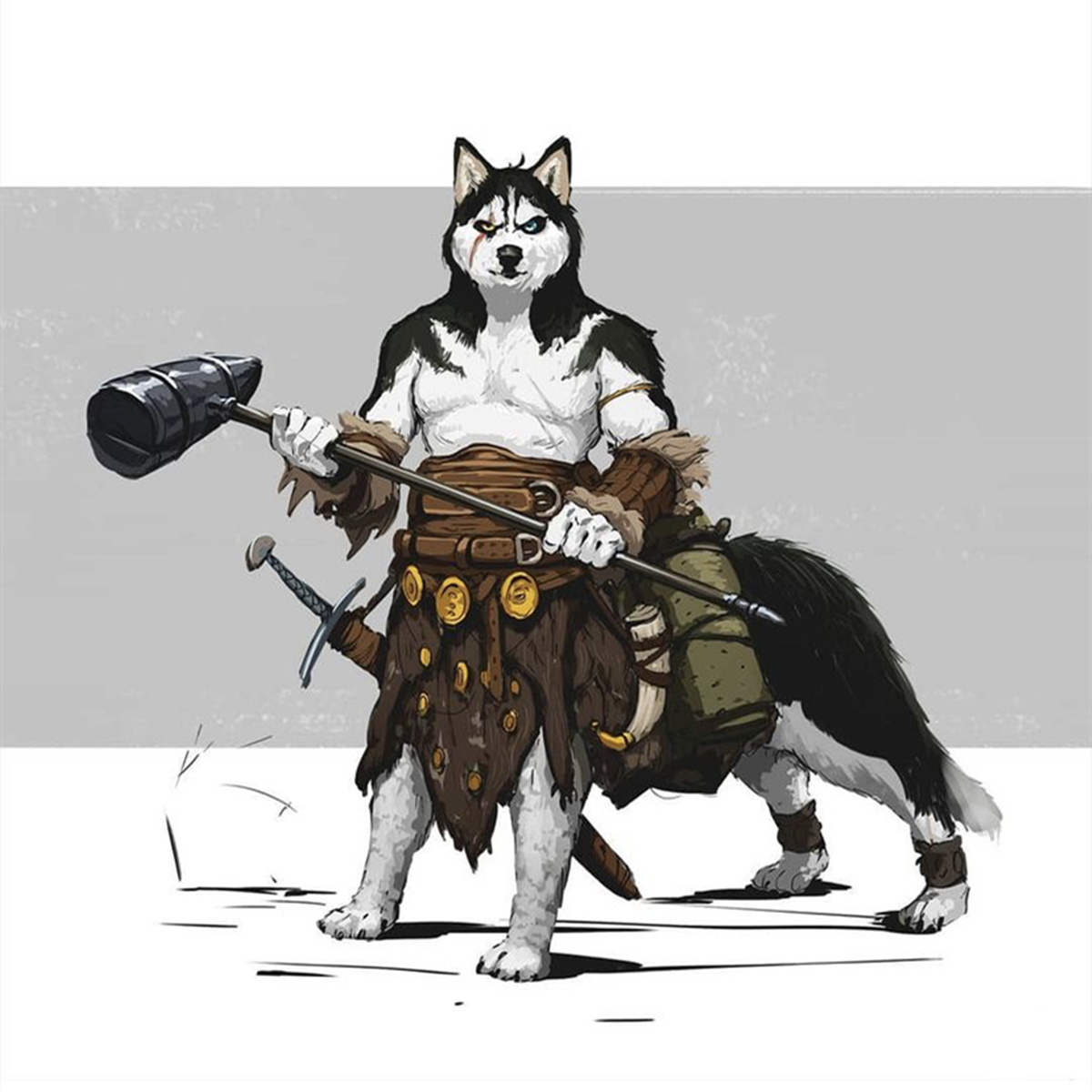 狗狗变成了半人马造型,可爱与强壮并存,柯基犬的小短腿很抢镜